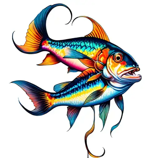 Cancer and Pisces tattoo design idea