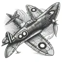 Spitfire tattoo design idea