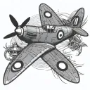 Spitfire tattoo design idea