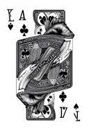 deck of cards being shuffled tattoo design idea