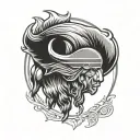 Aires, Buffalo bills logo intertwined tattoo design idea