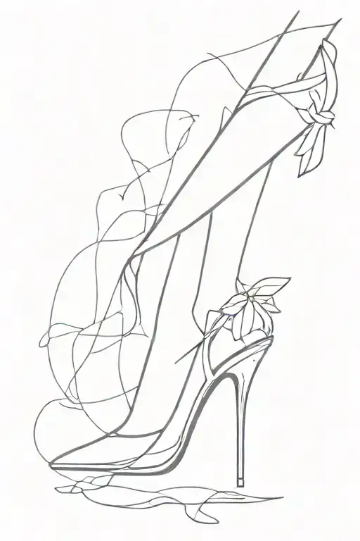 stiletto tattoo design idea