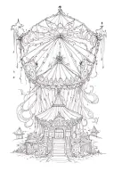 haunted carnival tattoo design idea