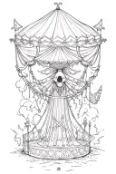 haunted carnival tattoo design idea