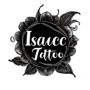 Isaac's name in cursive font tattoo design idea