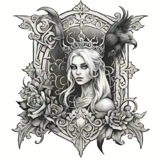 throne of glass tattoo design idea