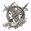Renaissance tattoo design idea
