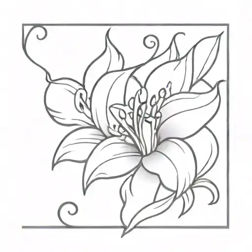 Fairy Tail Crest with Lilies  tattoo design idea