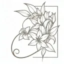 Fairy Tail Crest with Lilies  tattoo design idea