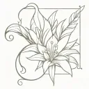 Fairy Tail Crest with Lilies  tattoo design idea