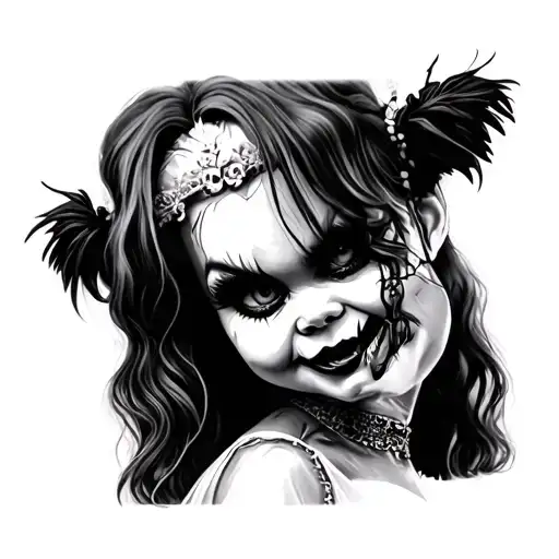bride of chucky tattoo design idea