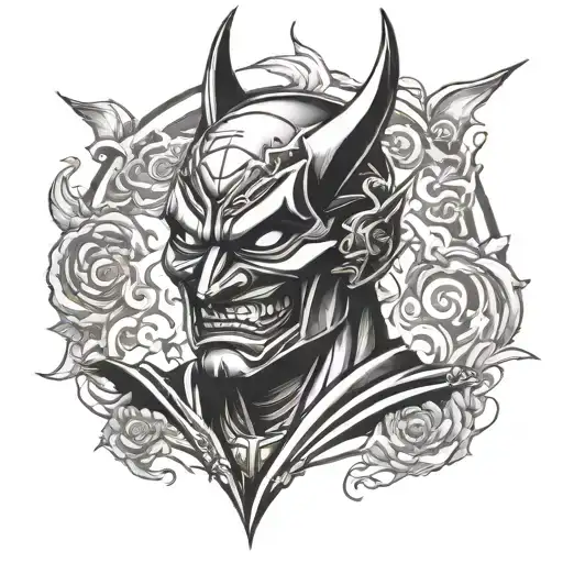 Japanese hannya mask batman batman batman batman batman tattoo design idea