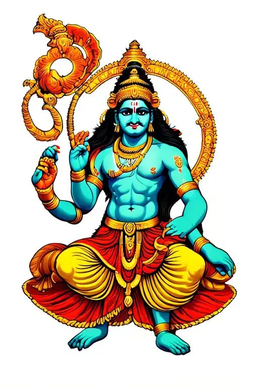 Hanuman Chalisa tattoo design idea