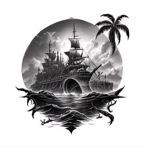 Lost City Of Atlantis tattoo design idea