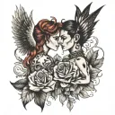 Even though you and I never, you and I always tattoo design idea