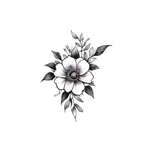 Coverup Floral tattoo design idea