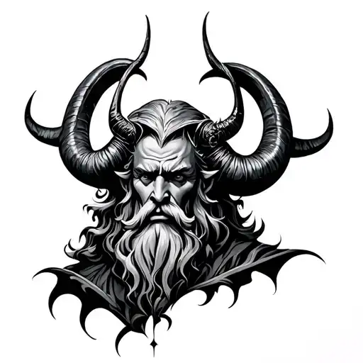 Horned God tattoo design idea