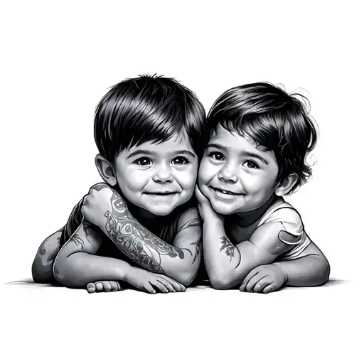 3 Kids tattoo design idea