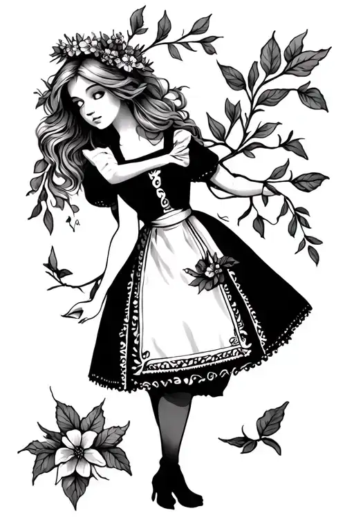 Alice in the country of miracles tattoo design idea