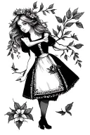 Alice in the country of miracles tattoo design idea