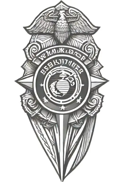 usmc tattoo design idea
