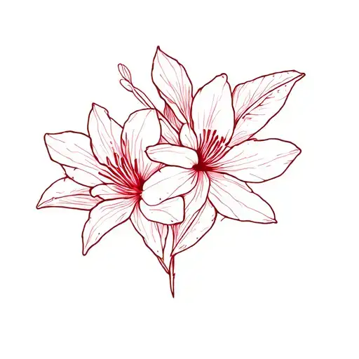 oleander tattoo design idea
