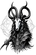 arcangel uriel with capricorn zodiac sign tattoo design idea