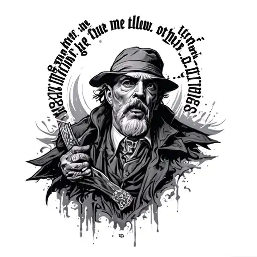 "where other men blindly follow the truth, remember... nothing is true. where other men are limited by morality or law,  tattoo design idea