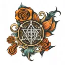 YHWH written tattoo design idea