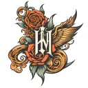 YHWH written tattoo design idea