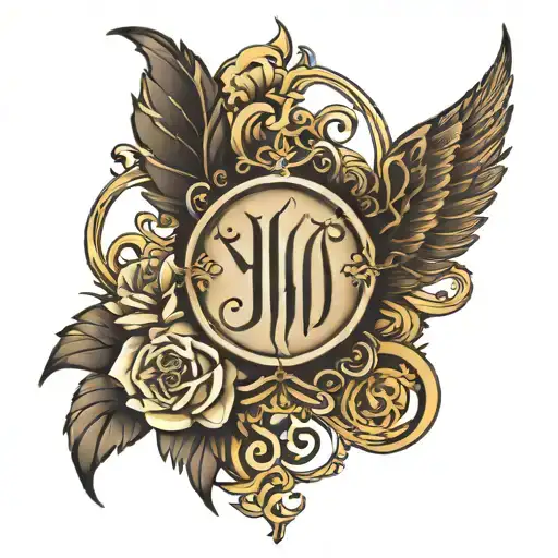 YHWH written tattoo design idea