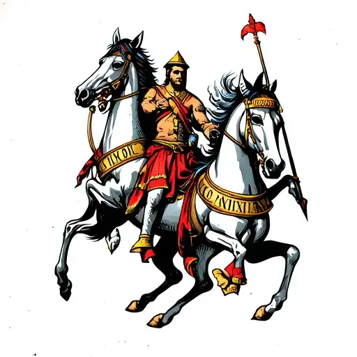 Roman numeral 4 horsemen of the apocalypse tattoo design idea