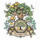 teacher tree intelligence smart tattoo design idea