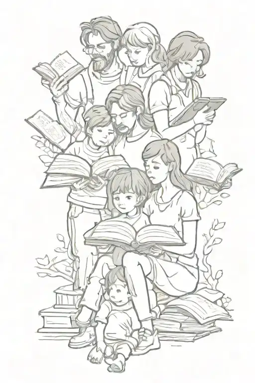 Family, love, friendship, books, music, movies, fantasy tattoo design idea