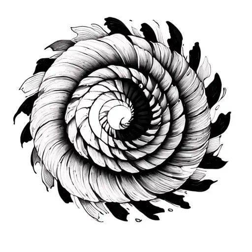 fibonacci spiral tattoo design idea