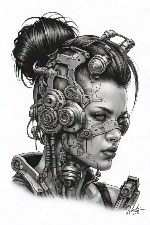 Rebecca Cyberpunk Edgerunners tattoo design idea