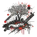 willow tree tattoo design idea