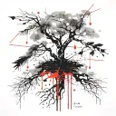 willow tree tattoo design idea