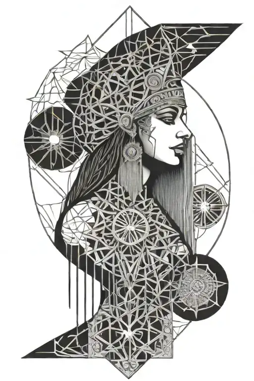 Isis Goddess tattoo design idea