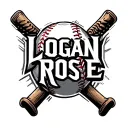 "LOGAN ROSE" baseball seams tattoo design idea