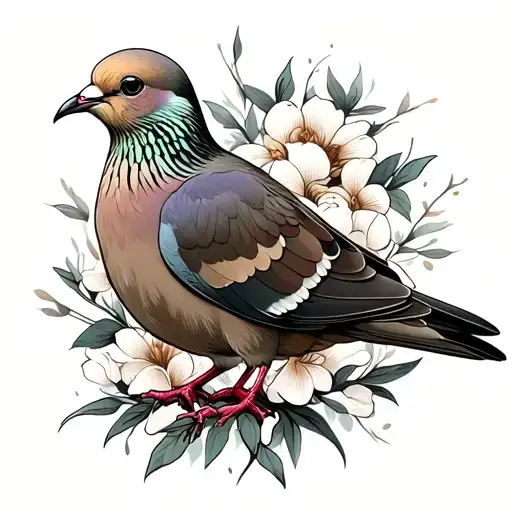 Mourning Dove tattoo design idea