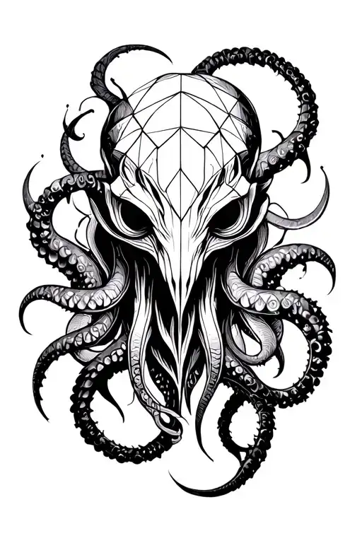 Fenrisulfr & Cthulhu tattoo design idea