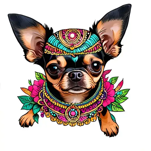 chihuahua alebrije tattoo design idea