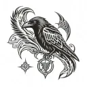 raven and fox with 67th Air Force patch  tattoo design idea