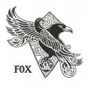 raven and fox with 67th Air Force patch  tattoo design idea