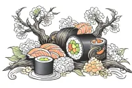 sushi tattoo design idea