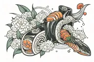 sushi tattoo design idea