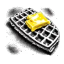 waffle with butter tattoo design idea
