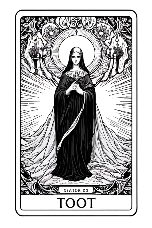 the high priestess tarot card tattoo design idea