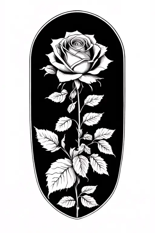 rose fibonacci sequence tattoo design idea